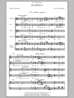 page one of Buzzings (SATB Choir)