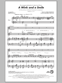 page one of A Wink And A Smile (SSA Choir)