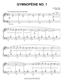 page one of Gymnopedie No. 1 (Piano Solo)