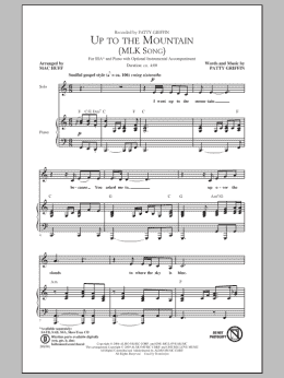 page one of Up To The Mountain (MLK Song) (SSA Choir)