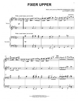page one of Fixer Upper (from Disney's Frozen) (Piano Duet)