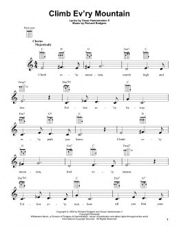 page one of Climb Ev'ry Mountain (from The Sound of Music) (Ukulele)