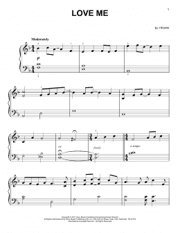 page one of Love Me (Easy Piano)