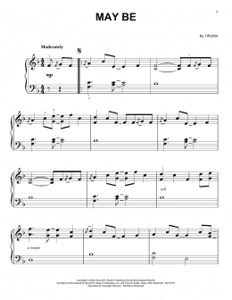 page one of May Be (Easy Piano)