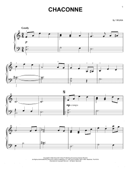 page one of Chaconne (Easy Piano)