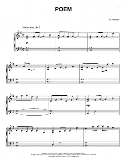 page one of Poem (Easy Piano)