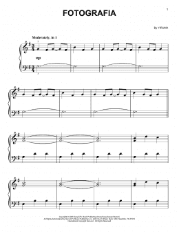 page one of Fotografia (Easy Piano)