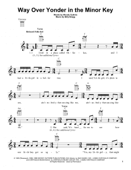 page one of Way Over Yonder In The Minor Key (Ukulele)