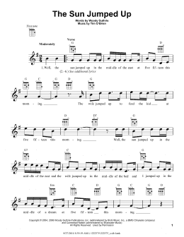 page one of The Sun Jumped Up (Ukulele)