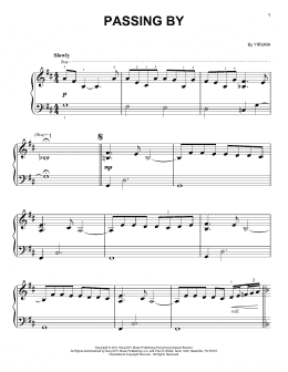 page one of Passing By (Easy Piano)