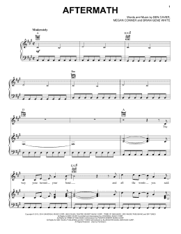 page one of Aftermath (Piano, Vocal & Guitar Chords (Right-Hand Melody))