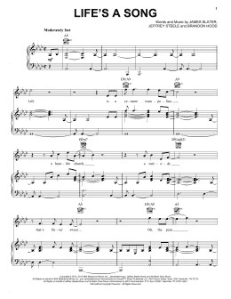 page one of Life's A Song (Piano, Vocal & Guitar Chords (Right-Hand Melody))