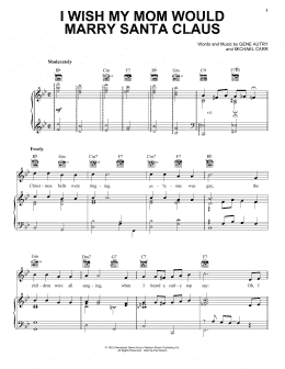 page one of I Wish My Mom Would Marry Santa Claus (Piano, Vocal & Guitar Chords (Right-Hand Melody))