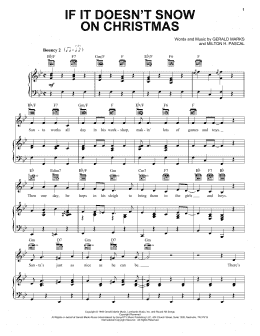 page one of If It Doesn't Snow On Christmas (Piano, Vocal & Guitar Chords (Right-Hand Melody))