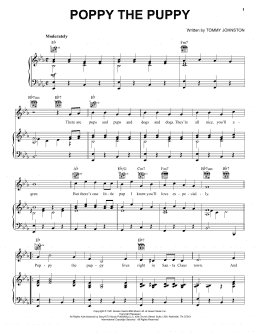 page one of Poppy The Puppy (Piano, Vocal & Guitar Chords (Right-Hand Melody))