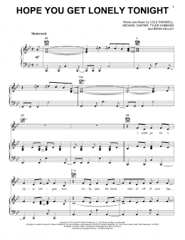 page one of Hope You Get Lonely Tonight (Piano, Vocal & Guitar Chords (Right-Hand Melody))