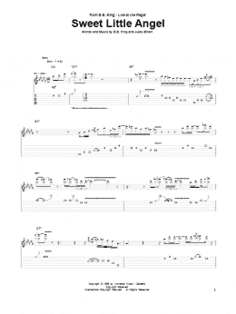 page one of Sweet Little Angel (Guitar Tab)