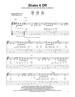 page one of Shake It Off (Easy Guitar Tab)