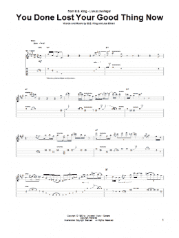 page one of You Done Lost Your Good Thing Now (Guitar Tab)