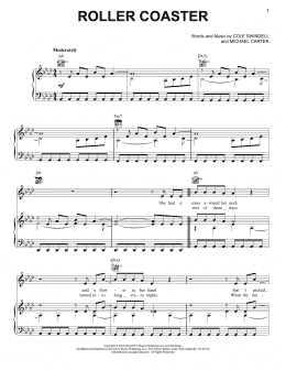 page one of Roller Coaster (Piano, Vocal & Guitar Chords (Right-Hand Melody))