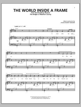 page one of The World Inside A Frame (from The Bridges of Madison County) (Piano & Vocal)