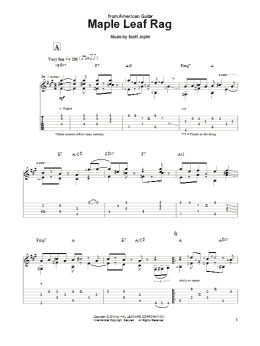 page one of Maple Leaf Rag (Solo Guitar)