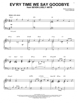 page one of Ev'ry Time We Say Goodbye [Jazz version] (arr. Brent Edstrom) (Piano Solo)
