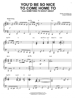 page one of You'd Be So Nice To Come Home To [Jazz version] (arr. Brent Edstrom) (Piano Solo)