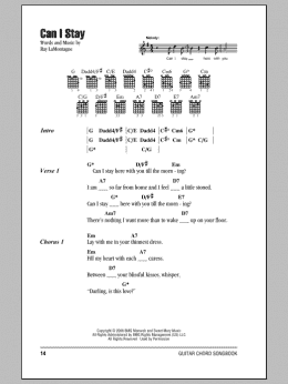page one of Can I Stay (Guitar Chords/Lyrics)