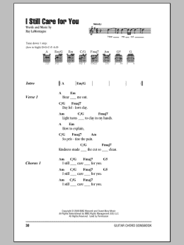 page one of I Still Care For You (Guitar Chords/Lyrics)
