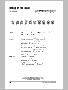 page one of Gossip In The Grain (Guitar Chords/Lyrics)