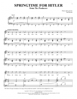 page one of Springtime For Hitler (Piano & Vocal)
