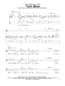 page one of Turn Blue (Guitar Tab)