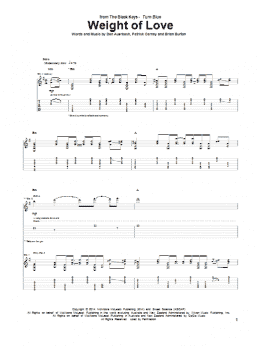 page one of Weight Of Love (Guitar Tab)