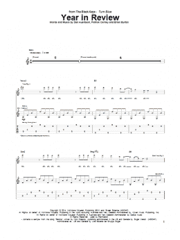 page one of Year In Review (Guitar Tab)