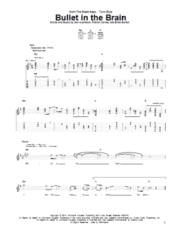 page one of Bullet In The Brain (Guitar Tab)