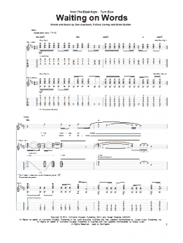 page one of Waiting On Words (Guitar Tab)