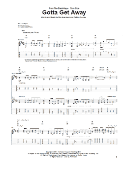 page one of Gotta Get Away (Guitar Tab)