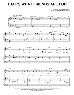 page one of That's What Friends Are For (Piano & Vocal)