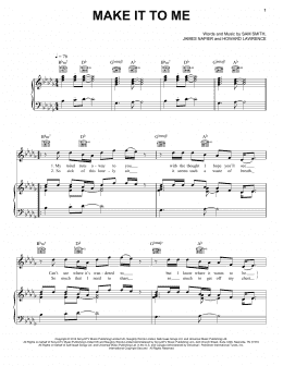 page one of Make It To Me (Piano, Vocal & Guitar Chords (Right-Hand Melody))