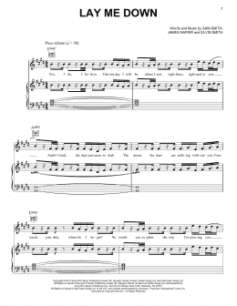 page one of Lay Me Down (Piano, Vocal & Guitar Chords (Right-Hand Melody))