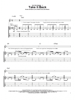 page one of Take It Back (Guitar Tab)