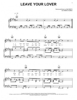 page one of Leave Your Lover (Piano, Vocal & Guitar Chords (Right-Hand Melody))