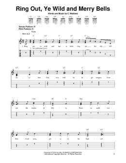 page one of Ring Out, Ye Wild And Merry Bells (Easy Guitar Tab)
