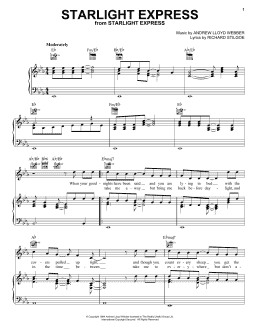 page one of Starlight Express (Piano, Vocal & Guitar Chords (Right-Hand Melody))