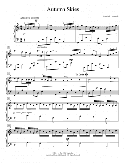 page one of Autumn Skies (Educational Piano)