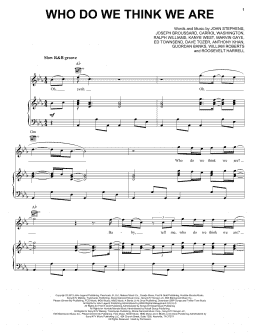 page one of Who Do We Think We Are (Piano, Vocal & Guitar Chords (Right-Hand Melody))