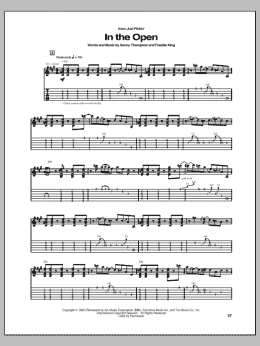 page one of In The Open (Guitar Tab)