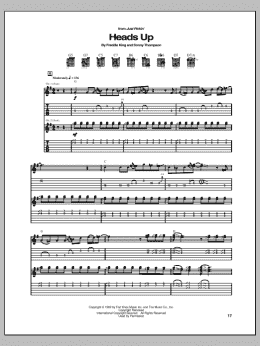 page one of Heads Up (Guitar Tab)