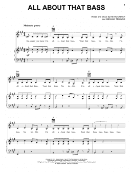 page one of All About That Bass (Piano, Vocal & Guitar Chords (Right-Hand Melody))